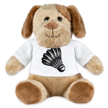 Tattoo Badminton - Sport mit Geschwindigkeit - MiniFeet® Hund Helge - Weiß - Vorne