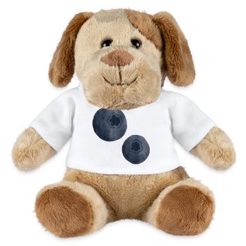Blaubeeren Aquarell - MiniFeet® Hund Helge - Weiß - Vorne