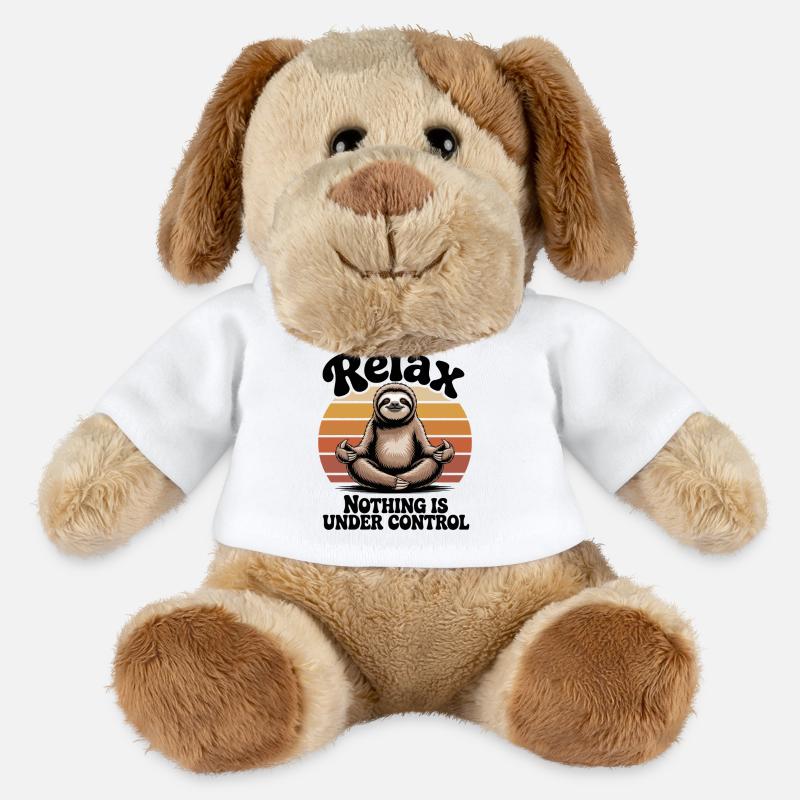 Relax Nothing Is Under Control Vintage Sloth - MiniFeet® Dog Helge - white