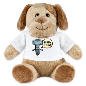 Screw This Funny Screw Pun Design - MiniFeet® Dog Helge - white - Front