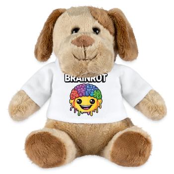 Sourire arc-en-ciel de la pourriture cérébrale - Chien en peluche Helge MiniFeet® - blanc - Devant