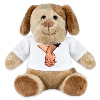 Händchenhalten Verbundene Nähe - MiniFeet® Hund Helge - Weiß - Vorne