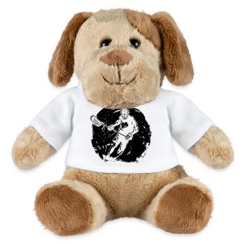 Lacrosse Player Drawing - MiniFeet® Dog Helge - white - Front