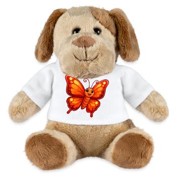 Oranger Schmetterling - MiniFeet® Hund Helge - Weiß - Vorne