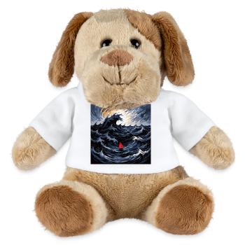 Rotes Segel im Sturmmeer - MiniFeet® Hund Helge - Weiß - Vorne