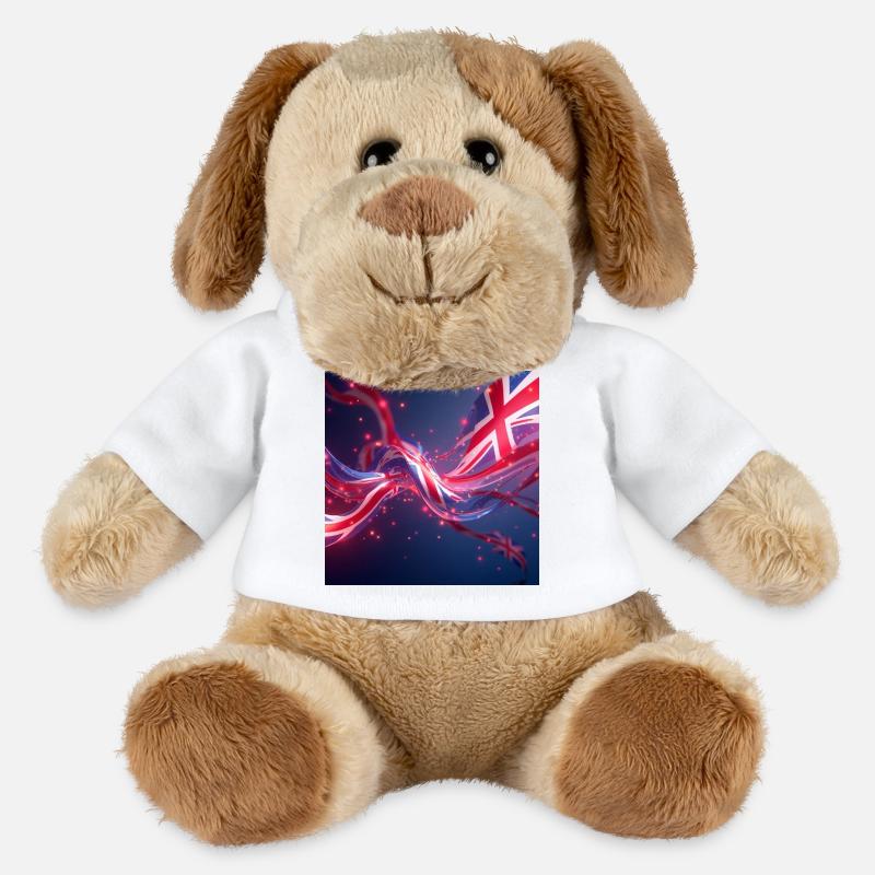 drapeaux_GB2 - Chien en peluche Helge MiniFeet® - blanc