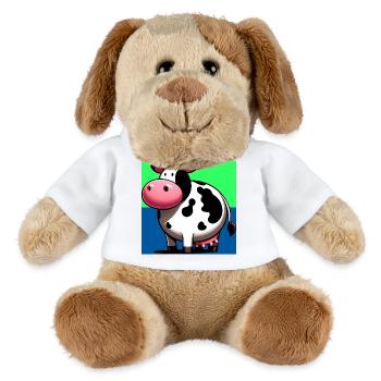 vache - Chien en peluche Helge MiniFeet® - blanc - Devant