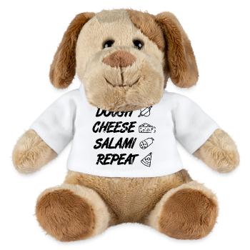Teig Käse Salami Wiederholung - MiniFeet® Hund Helge - Weiß - Vorne