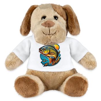 Blazing Koi on Wave and Sun - MiniFeet® Dog Helge - white - Front