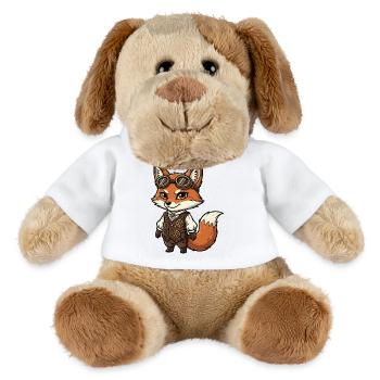 Fox Steampunk Vest Gears Cute Aviator - MiniFeet® Dog Helge - white - Front