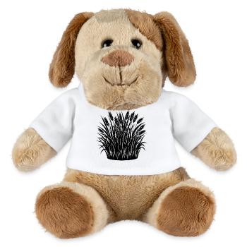 Herbe - Chien en peluche Helge MiniFeet® - blanc - Devant