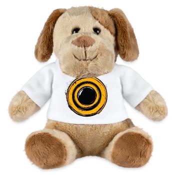Kreisförmiger Pinselring-Burst - MiniFeet® Hund Helge - Weiß - Vorne