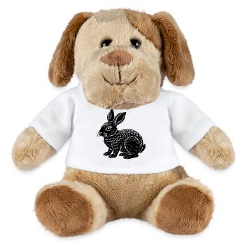 Petit lapin mignon - Chien en peluche Helge MiniFeet® - blanc - Devant