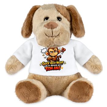 Guck mich nicht in diesem Ton an lustiger Affe - MiniFeet® Hund Helge - Weiß - Vorne