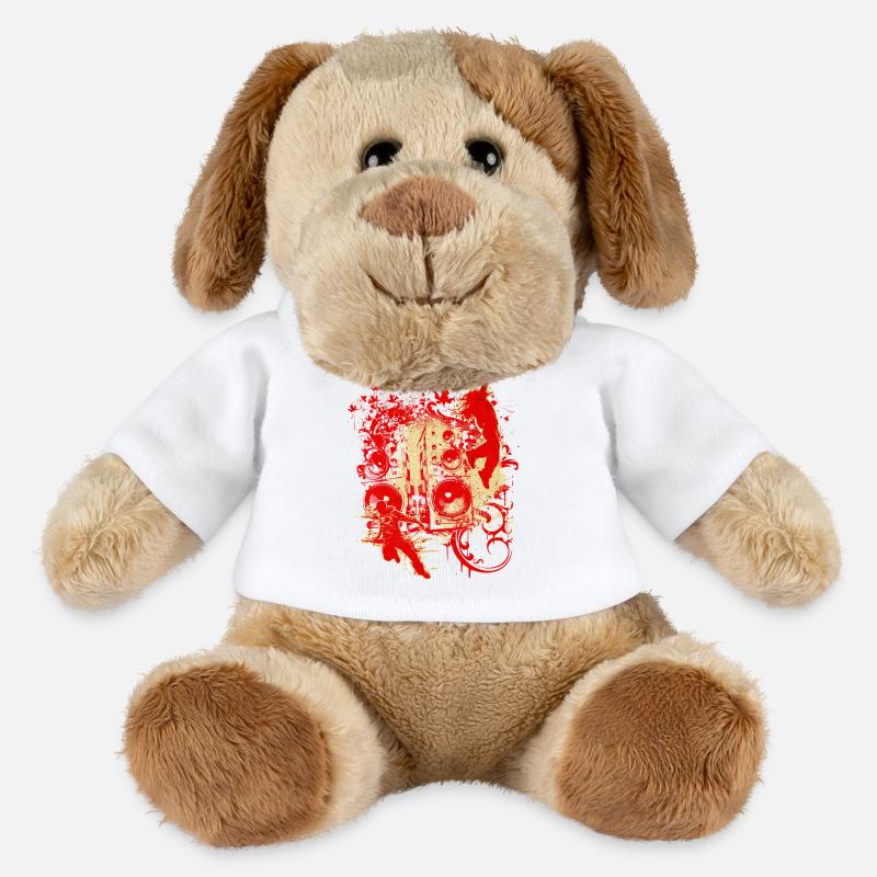 Red DJ Sound Splash - MiniFeet® Hund Helge - Weiß