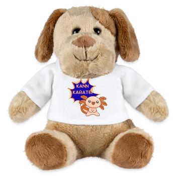 Kann Karate! Axolotl – Lustiges Kawaii T-Shirt - MiniFeet® Hund Helge - Weiß - Vorne