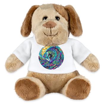 Psychedelische Surfwelle - MiniFeet® Hund Helge - Weiß - Vorne