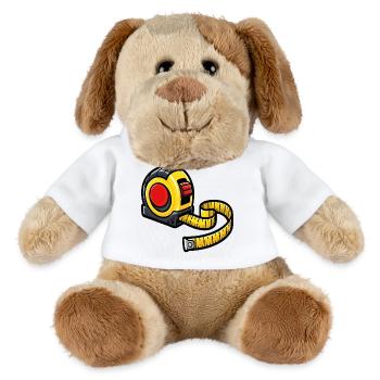 Mètre ruban bricolage outil - Chien en peluche Helge MiniFeet® - blanc - Devant