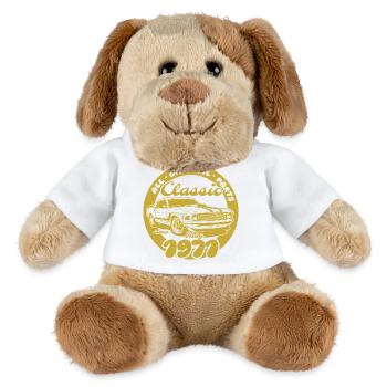 55e anniversaire - Classic Musclecar 05/1971 - Chien en peluche Helge MiniFeet® - blanc - Devant