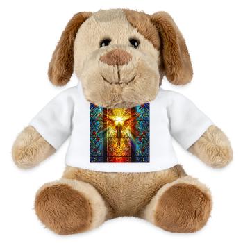 Angel in radiant glass window - MiniFeet® Dog Helge - white - Front
