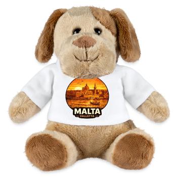 Malta Valletta Skyline Sunset - MiniFeet® Dog Helge - white - Front