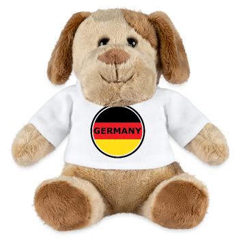 Germany Flag Halbkreis Grafik - MiniFeet® Hund Helge - Weiß - Vorne