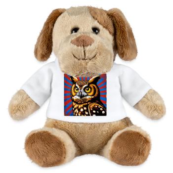 hibou - Chien en peluche Helge MiniFeet® - blanc - Devant