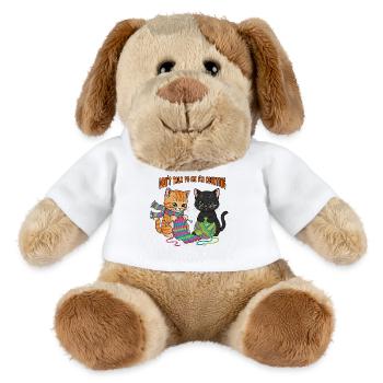 Duo de tricot Counting Kittens - Chien en peluche Helge MiniFeet® - blanc - Devant