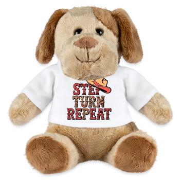 Line Dance Step Turn Repeat - MiniFeet® Dog Helge - white - Front