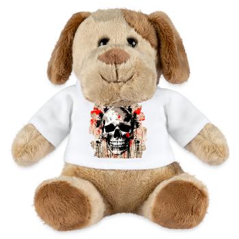 Schädel Graffiti Explosion - MiniFeet® Hund Helge - Weiß - Vorne