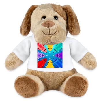 Bunte Kreis-Koi - MiniFeet® Hund Helge - Weiß - Vorne