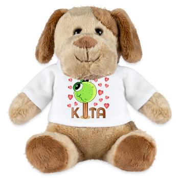 Crèche Grenouille Glacée - Chien en peluche Helge MiniFeet® - blanc - Devant