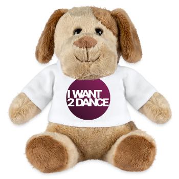 I Want 2 Dance – Kreisdesign - MiniFeet® Hund Helge - Weiß - Vorne