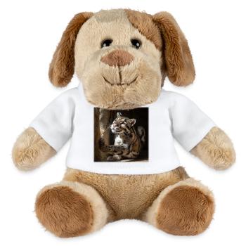 Nebelparder im Sonnenlicht Elegante Wildkatzen - MiniFeet® Hund Helge - Weiß - Vorne