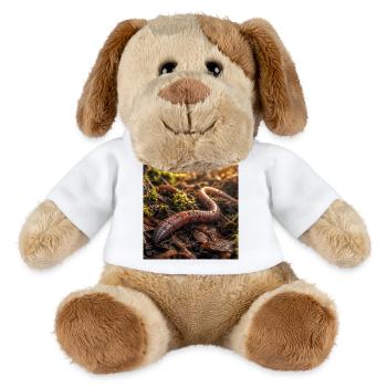 Earthworm woodland - MiniFeet® Dog Helge - white - Front