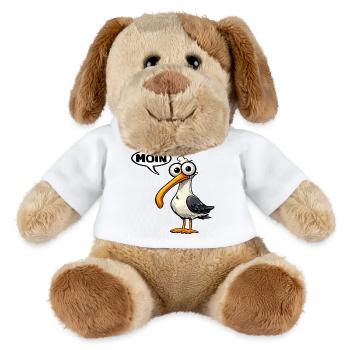 Moin Möwe Comic Miesmuschelartwuermchen  - MiniFeet® Hund Helge - Weiß - Vorne