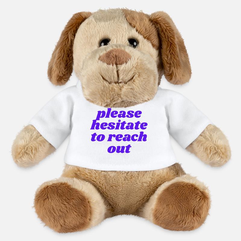 Merci d’hésiter à me contacter - Chien en peluche Helge MiniFeet® - blanc