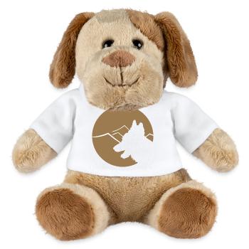 Schäferhund Silhouette im Kreis - MiniFeet® Hund Helge - Weiß - Vorne