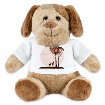 African savannah at night - MiniFeet® Dog Helge - white - Front