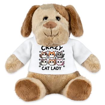 Crazy Cat Lady Katzenbande - MiniFeet® Hund Helge - Weiß - Vorne
