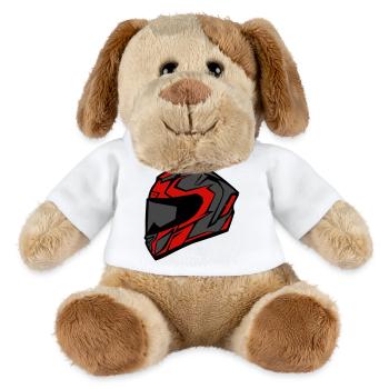 Motorrad Helm Racing Biker - MiniFeet® Hund Helge - Weiß - Vorne