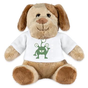 Three-Eyed Green Alien Buddy - MiniFeet® Dog Helge - white - Front