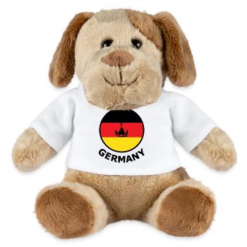 Kaiserliche Deutschland Wagenflagge Halbkreis - MiniFeet® Hund Helge - Weiß - Vorne