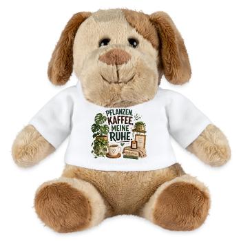Pflanzen - Kaffee - Ruhe - MiniFeet® Hund Helge - Weiß - Vorne