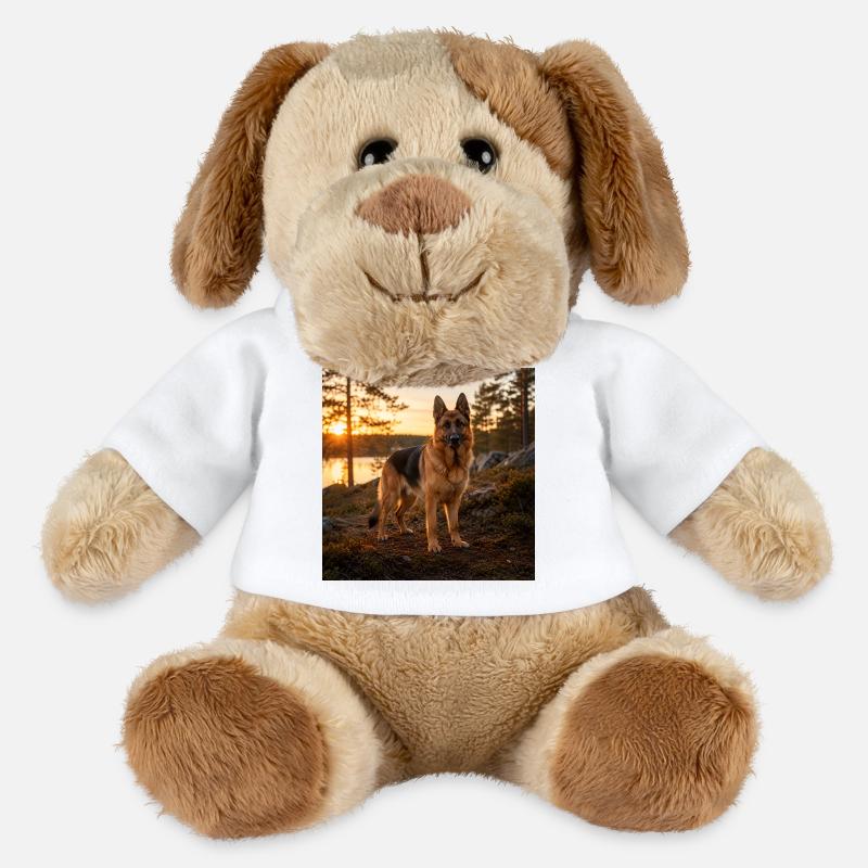 German Shepherd Dog at Sunset - MiniFeet® Dog Helge - white
