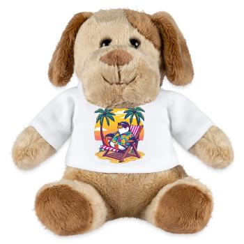 Tropischer Pinguin-Strandurlaub - MiniFeet® Hund Helge - Weiß - Vorne