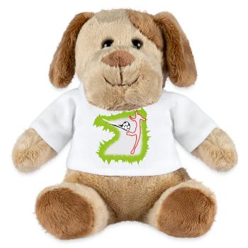 Kickschuss Fußballer Stürmer - MiniFeet® Hund Helge - Weiß - Vorne