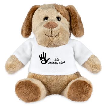 Who rescued who? – Tischützhund - MiniFeet® Dog Helge - white - Front