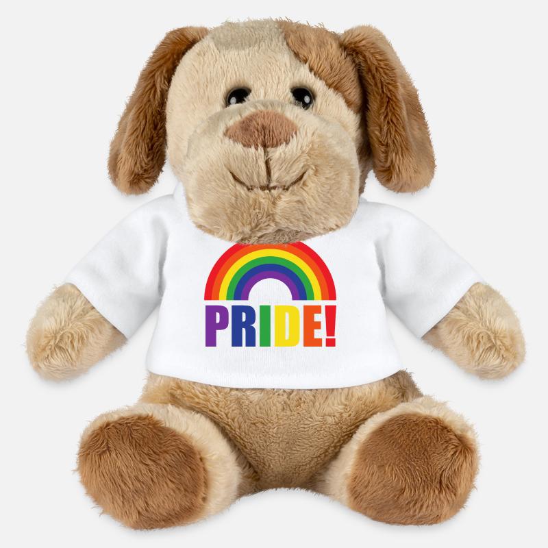 Pride Regenbogen | LGBT | Geschenkidee - MiniFeet® Hund Helge - Weiß