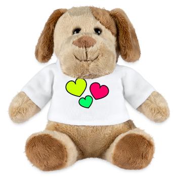 HERZ. HERZ. HERZ. KÜSSEN. SCHMATZEN. KÜSST. - MiniFeet® Hund Helge - Weiß - Vorne